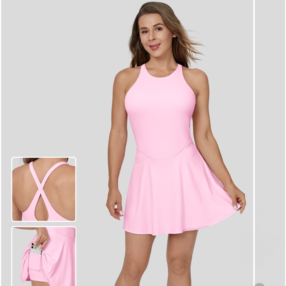 NWT MEDIUM HALARA Softlyzero pink dress